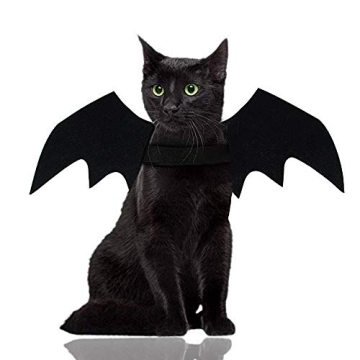 Malier Halloween Cat Costume for Cats Dogs Pet Bat Wings Cat Dog Bat Costume Wings