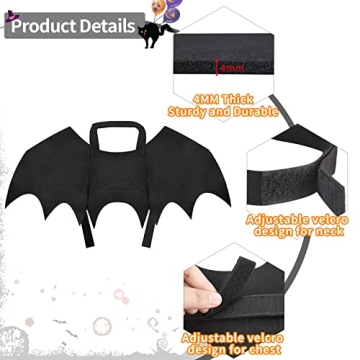 Malier Bat Wings Costume for Cats and Dogs Convenient Fun