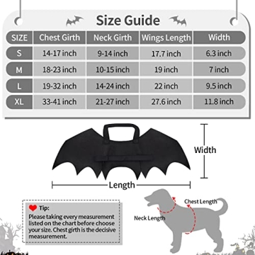 Malier Bat Wings Costume for Cats and Dogs Convenient Fun