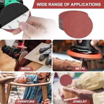 POTUINOM 100PCS 2 Inch Sanding Discs for Polishing