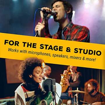 GLS Audio 25ft Mic Cable Cords - XLR Male to XLR Female Colored Cables - 25' Balanced Mike Cord - 6 Pack