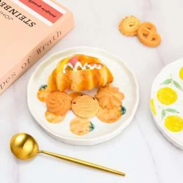 Charming Koythin Ceramic Plate for Desserts and Snacks