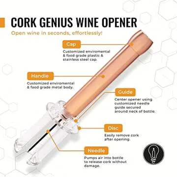 Cork Genius Air Pressure Wine Opener for Effortless Wine Opening