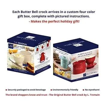 Butter Bell Crock for Fresh Spreadable Butter - Antique Rouge