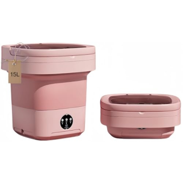 Portable Mini Washing Machine, Compact & Foldable 11L Washer for Small Delicates, Ideal for Travel, ...