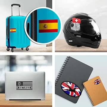 Large Waving American Flag Sticker (USA Made us Patriotic rv Big Vinyl Decal for car Truck or Van (7 x 11 inch)