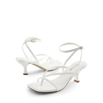 DREAM PAIRS Kitten Low Strappy Heels - Stylish Comfort