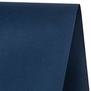 RUSPEPA Kraft Paper Roll - 17.5 inches x 32.8 feet - Recyclable Paper Perfect for Wrapping, Craft, Packing, Floor Covering, Dunnage, Parcel, Table Runner, Navy Blue