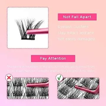 TDANCE DIY D Curl Eyelash Extension Clusters, 8-16mm Mix