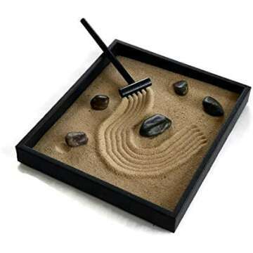 Indoor Mini Zen Garden Handmade Relaxation Kit
