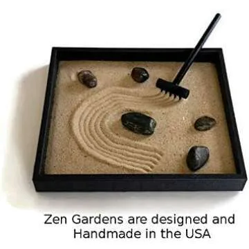 Indoor Mini Zen Garden Handmade Relaxation Kit