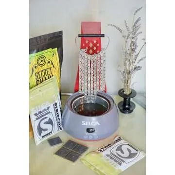 SILCA Bicycle Chain Wax Melting System with Cooling Rack, Hanging Stand for Full Steel Chains Upto 115 Links and Electric Melting Pot, 600 ml