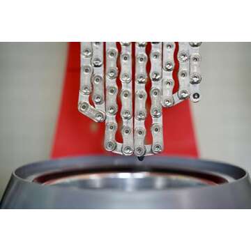 SILCA Bicycle Chain Wax Melting System with Cooling Rack, Hanging Stand for Full Steel Chains Upto 115 Links and Electric Melting Pot, 600 ml