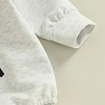 Kuriozud Newborn Baby Boy Girl Football Outfit My First Football Season Sweatshirt Romper Long Sleeve Shirt Tops Fall Winter Clothes (My First Football Season, 0-3 Months)