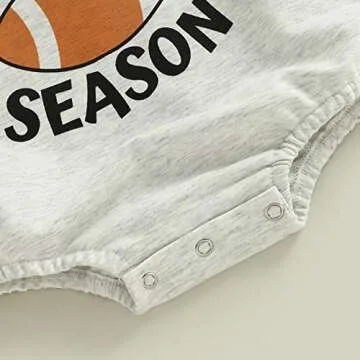 Kuriozud Newborn Baby Boy Girl Football Outfit My First Football Season Sweatshirt Romper Long Sleeve Shirt Tops Fall Winter Clothes (My First Football Season, 0-3 Months)