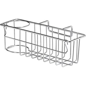 Stainless Steel 3-in-1 Sponge Holder for Kitchen Sink Organization