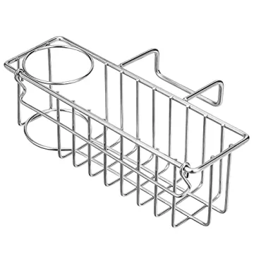 Stainless Steel 3-in-1 Sponge Holder for Kitchen Sink Organization