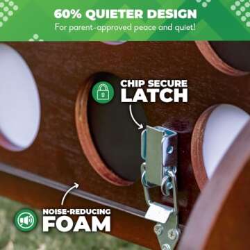 SWOOC Games - XL Giant 4 in A Row (4ft x 3ft) - All Weather with Carrying Case and Noise Reducing Design - 60% Quieter - Giant Connect 4 Discs to Win - Giant Outdoor Games for Family - Jumbo Games