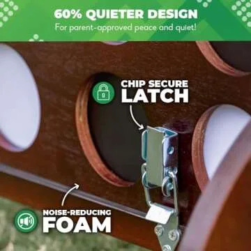 SWOOC Games - XL Giant 4 in A Row (4ft x 3ft) - All Weather with Carrying Case and Noise Reducing Design - 60% Quieter - Giant Connect 4 Discs to Win - Giant Outdoor Games for Family - Jumbo Games