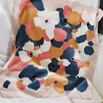 FONYVE Luxury Satin Silk Scarf for Women 27.5" x 27.5"
