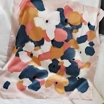 FONYVE Luxury Satin Silk Scarf for Women 27.5" x 27.5"