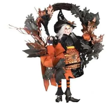 Sparkle with the Glittery Witch Halloween Wreath