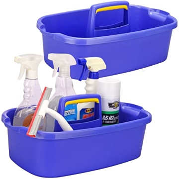 Cleaning Caddy Organizer with Handle, Plastic Bucket for Cleaning Supplies Products, Cleaning Tool S...