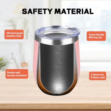 Stylish StarSpeed 12oz Stainless Steel Wine Tumbler