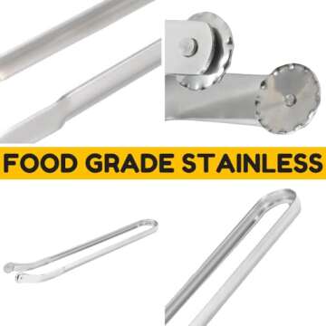 BBQ Sausage Turning Tongs, 2024 New BBQ Sausage Grill Tongs BBQ Kitchen Tongs for Cooking, Grill Fli...