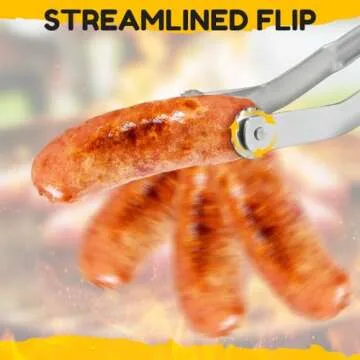 BBQ Sausage Turning Tongs for Perfect Grill Flipping