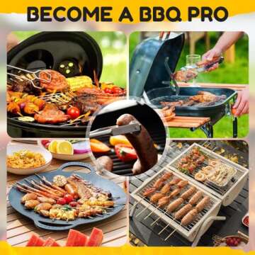 BBQ Sausage Turning Tongs, 2024 New BBQ Sausage Grill Tongs BBQ Kitchen Tongs for Cooking, Grill Flipping Tongs Long Handle Kitchen Tongs for Cooking BBQ Baking (1)