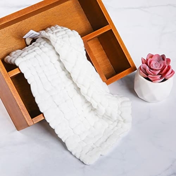 PPOGOO Baby Muslin Washcloths Soft Cotton Multi-Purpose