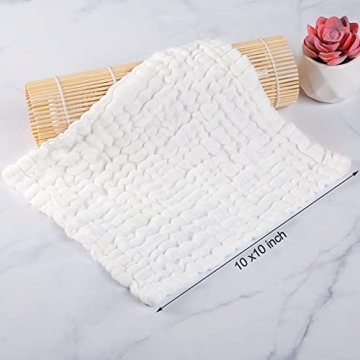 PPOGOO Baby Muslin Washcloths Soft Cotton Multi-Purpose