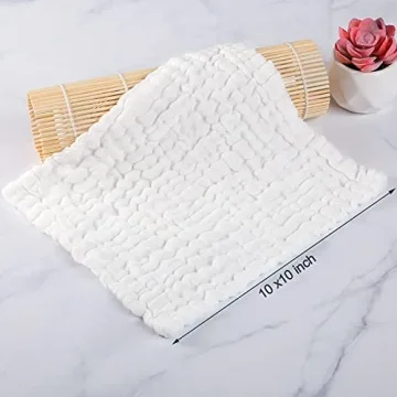 PPOGOO Baby Muslin Washcloths Soft Cotton Multi-Purpose