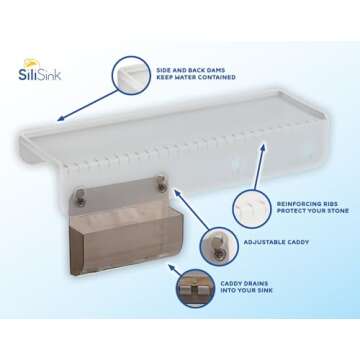 SiliSink Silicone Edge Guard for Kitchen Sink - Ultimate Protection