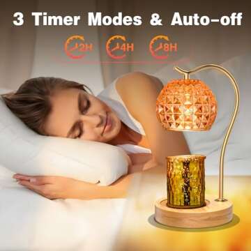 Candle Warmer, Aofmee Electric Candle Warmer for Jar Candles, Candle Warmer Lamp with Timer for 3 Wick, Glass Candle Light Warmer Wax, House Warming Gifts, Mothers Day Birthday