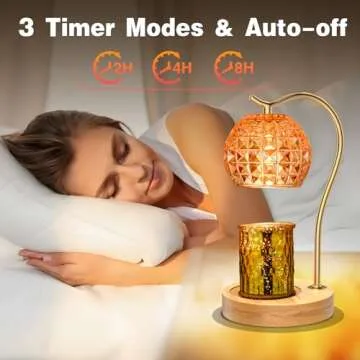 Candle Warmer, Aofmee Electric Candle Warmer for Jar Candles, Candle Warmer Lamp with Timer for 3 Wick, Glass Candle Light Warmer Wax, House Warming Gifts, Mothers Day Birthday