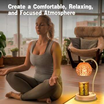 Candle Warmer, Aofmee Electric Candle Warmer for Jar Candles, Candle Warmer Lamp with Timer for 3 Wick, Glass Candle Light Warmer Wax, House Warming Gifts, Mothers Day Birthday