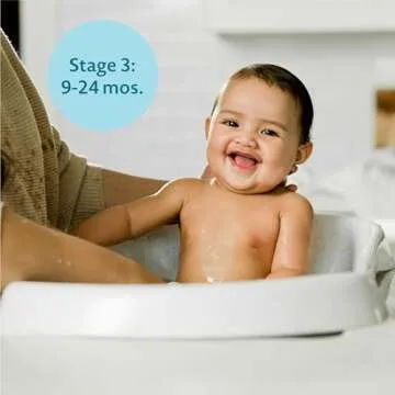 The First Years Rain Shower Baby Bathtub — Baby Spa for Newborn to Toddler — Includes Convertible Bathtub and Sling with Soothing Spray — Baby Bath Essentials