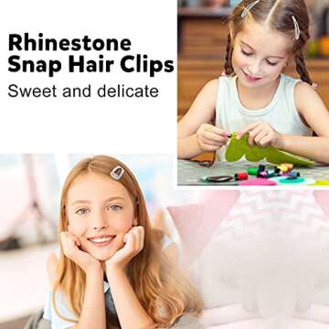 16 Pieces Rhinestone Snap Hair Clips Hairpin Crystal Rhinestone Metal Snap Hair Barrettes Bridal Hair Barrettes Pins for Women Girls Wedding Hairpins (Silver)