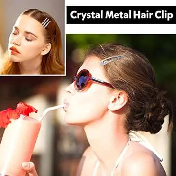 16 Pieces Rhinestone Snap Hair Clips Hairpin Crystal Rhinestone Metal Snap Hair Barrettes Bridal Hair Barrettes Pins for Women Girls Wedding Hairpins (Silver)