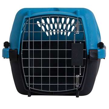 Petmate Pet Porter Fashion Dog Kennel 19", Scuba Blue, for Pets up to 10lbs, Made in USA