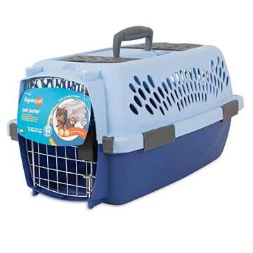 Petmate Pet Porter Fashion Dog Kennel 19", Scuba Blue, for Pets up to 10lbs, Made in USA