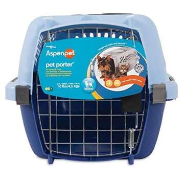 Petmate Pet Porter Fashion Dog Kennel 19", Scuba Blue, for Pets up to 10lbs, Made in USA