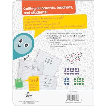 Carson Dellosa Break It Down Intro to Multiplication Grades 2-3 Math Reference Book, 2nd & 3rd Grade...