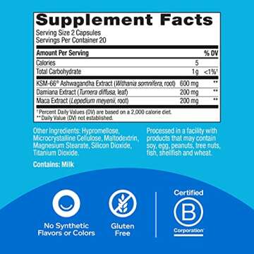 OLLY Lovin Libido Capsules, Boost Desire With Ashwagandha, Maca & Damiana, Vegetarian, Supplement fo...