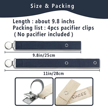 Baby Pacifier Clip Gift Set in Neutral Colors for New Parents