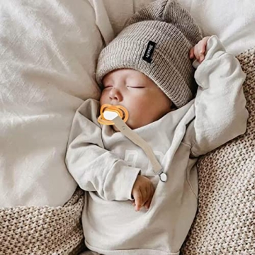 Baby Pacifier Clip Gift Set in Neutral Colors for New Parents