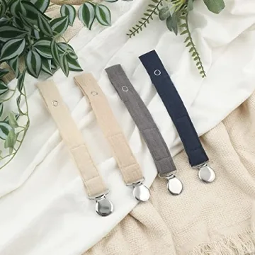 Baby Pacifier Clip Gift Set in Neutral Colors for New Parents