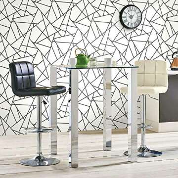RoomMates RMK11267WP Black Fracture Peel and Stick Wallpaper